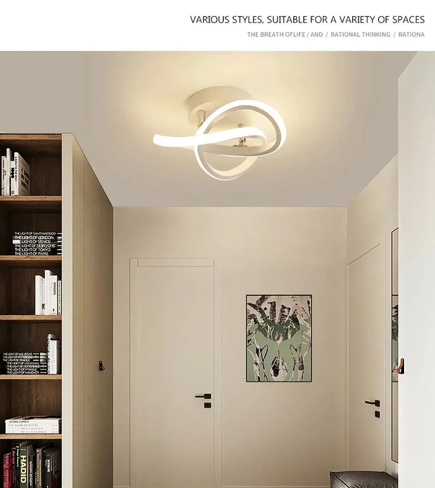 Nordic Minimalist LED Strip Corridor Ceiling Light Creative Living Room Balcony Bedroom Home Decoration Lighting Fixtures Aimak Store