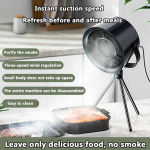 Desktop mini range hood large suction home restaurant hot pot barbecue deodorization fume purifier portable smoke exhaustmachine Aimak Store