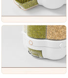 Kitchen Storage Container Large Food Storage Container 360° Rotating Rice Barrels Sealed Cereal Dispenser Rice Tank Grain Box Aimak Store