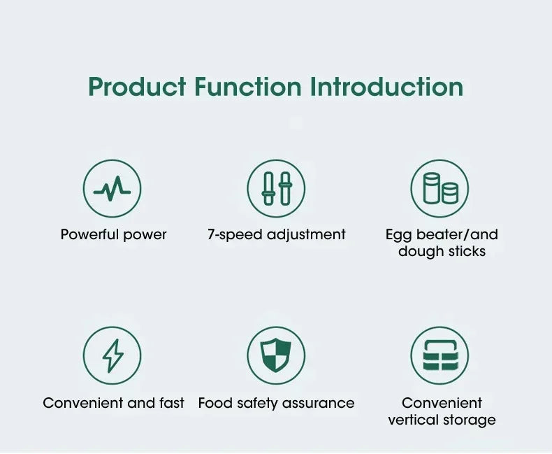 Handheld Electric Egg Beater Home Automatic Mixer Multifunctional Egg White Cream Dough Mixer Kitchen Cooking Egg Beater Aimak Store