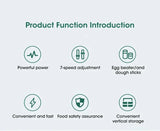 Handheld Electric Egg Beater Home Automatic Mixer Multifunctional Egg White Cream Dough Mixer Kitchen Cooking Egg Beater Aimak Store