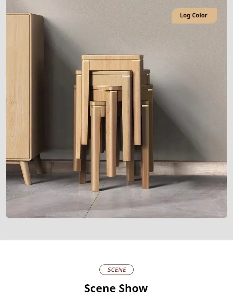 Decorative Wooden Stool Dining Chair Multifunctional Portable Benches Small Furniture Kitchen Meble Ogrodowe Chairs Luxury Aimak Store