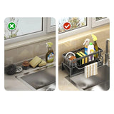 Kitchen Sink Drain Rack Organizer ABS Plastic Self-draining Sink Shelf Soap Sponge Holder Dishcloth Towel Rack filter basket Aimak Store