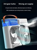 New 3 In 1 Fan AIr Conditioner Household Mini Air Cooler LED Night Light Portable Humidifier Air Adjustment Fan Office Home Fan Aimak Store