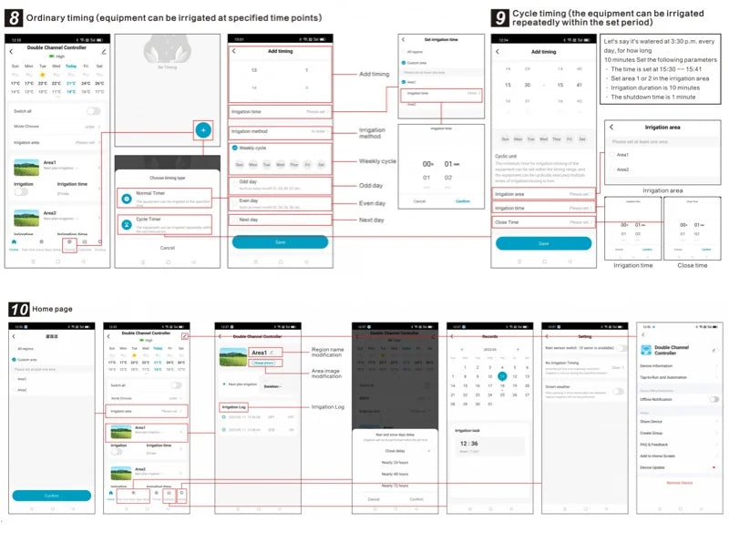 1PCS Tuya Smart Sprinkler Timer ,Dual Bluetooth Garden Hose Watering System, Outdoor Water Timer for Garden Hoses,Programmable Aimak Store