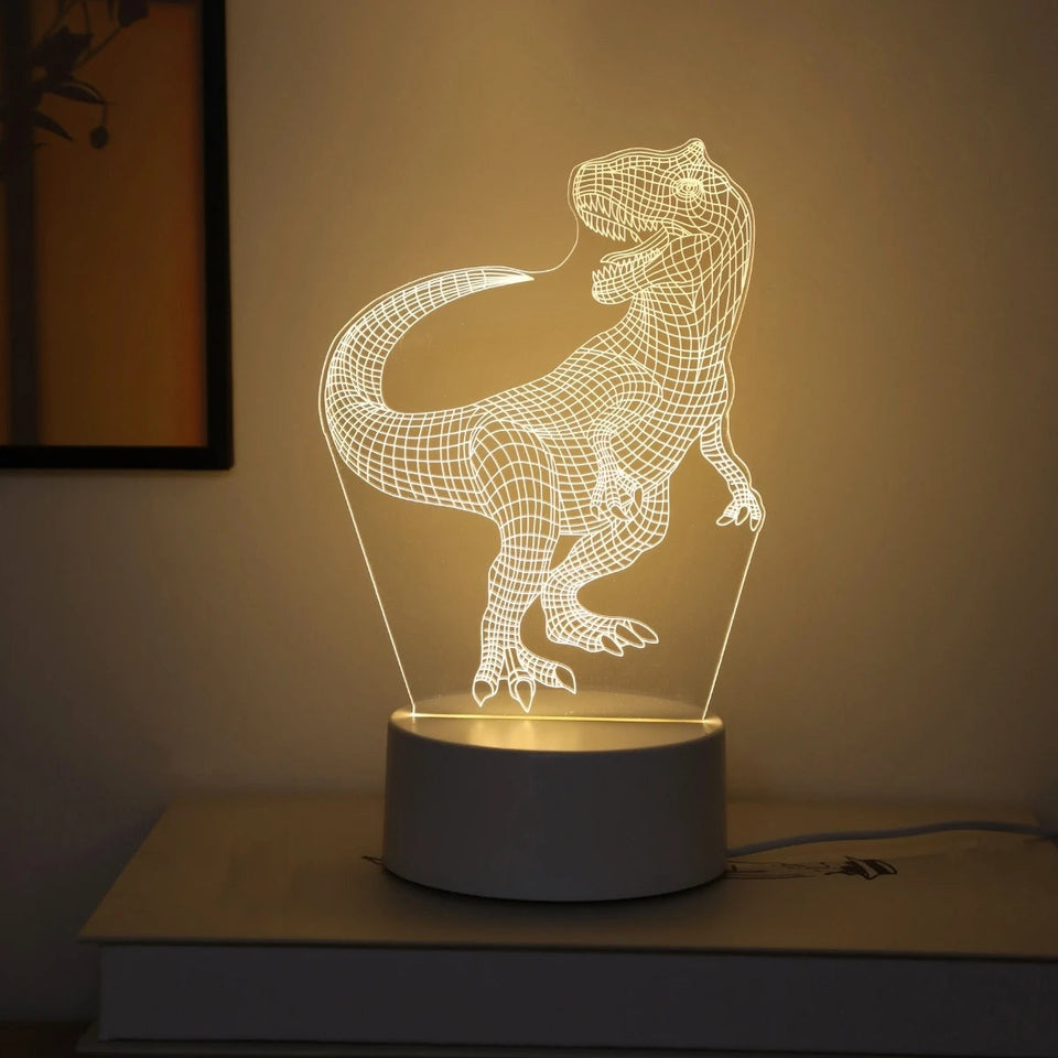 3D Creative Fantasy Dinosaur Night Light USB Home, Bedroom, Living Room, Sleep, Office Light Decorative Light, Gift Light Aimak Store