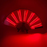 Luminous Folding LED Fan Dancing Light Fan Flashing For Night Music Show Rave Festival Accessories Glowing In The Dark Party Aimak Store