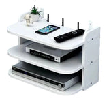 2/3 Layer 30cm Wifi Hanging Shelf Router Power Strip Multi Outlet TV Set Top Box Cable Hidden Floating Rack Storage Organizer Aimak Store