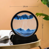 3D Moving Sand Art Nordic Creative Oranment Liquid Hourglass Flowing Sand Sandscape Round Quicksand Painting Home Decor Gifts Aimak Store
