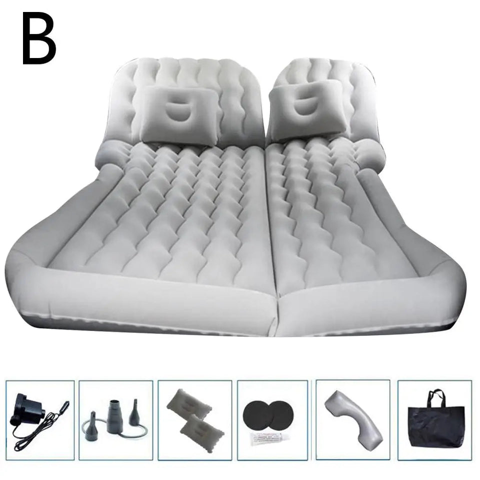 68.9*51.2in Portable Car Inflatable Camping Mattress With Pillows Air Pump Auto Air Bed Mattress SUV Sleeping Pad Tools Aimak Store