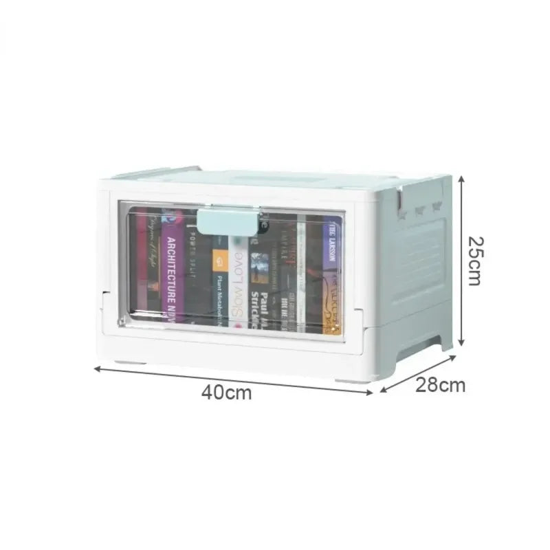 Foldable Storage Box Large Capacity Sundries PP Organizer Bedroom Transparent Stackable Toy Snacks Sorting Bin Closet Organizer Aimak Store