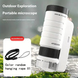 60-200X Children Microscope Pocket Microscope with LED Portable High Definition Science Microscope Outdoor Pocket Kid Microscope Aimak Store
