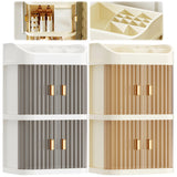 3-Layer Makeup Storage Organizer Makeup Organizer Box Bathroom Beauty Standing Organizer for Bathroom Countertop Vanity Aimak Store