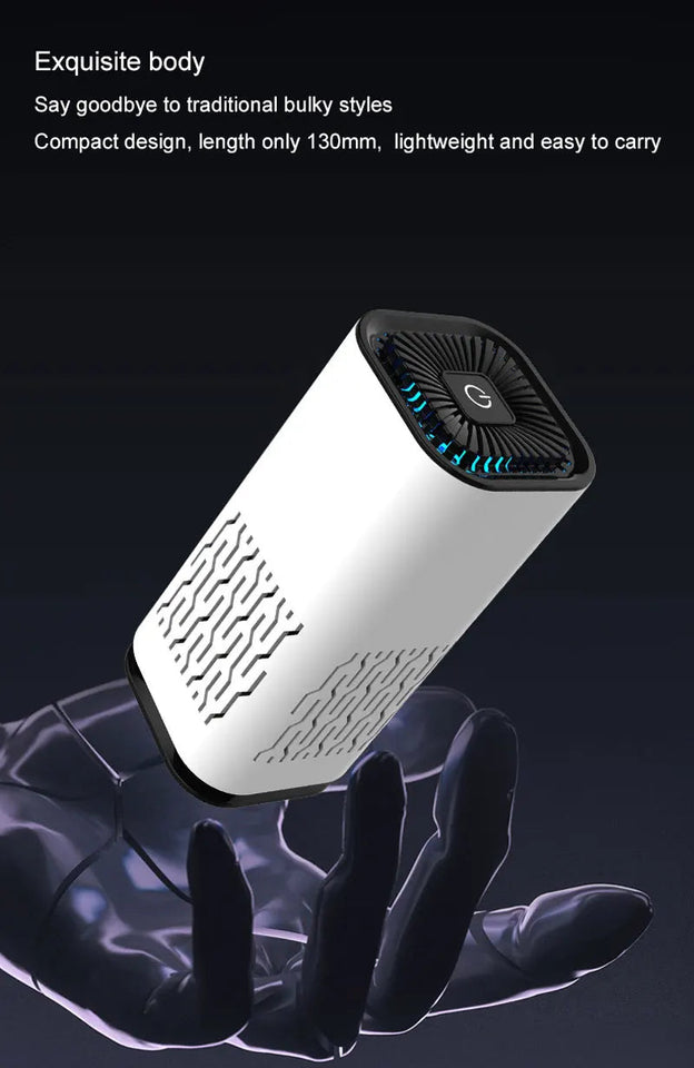 MINI HEPA Air Purifier Remove Smoke Odor Formaldehyde Negative Ion Air Cleaner for Car Bedroom Aromatherapy Purification Aimak Store