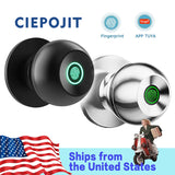 CIEPOJIET Bluetooth Door Lock Smart Lock for Tuya Smart with Keyless Fingerprint Lock Unlock with Fingerprint/Tuya app/key Aimak Store