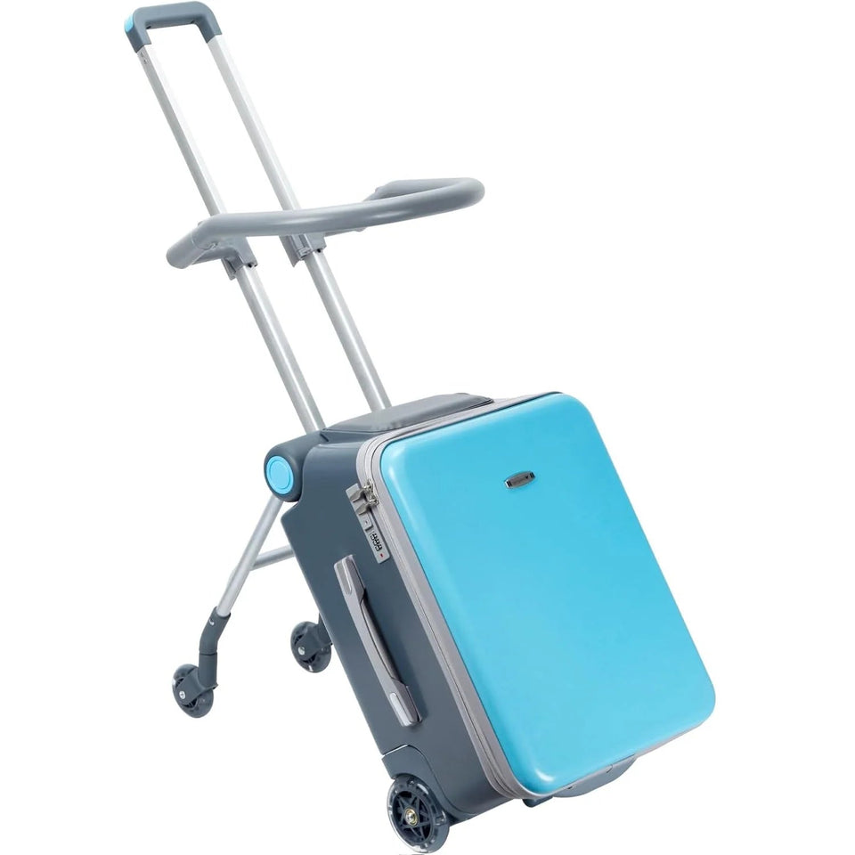 Children's Suitcase with Seat Design Kids Multi-functional Stroller Suitcase Riding and Sitting Carry on Luggage for Travel Aimak Store
