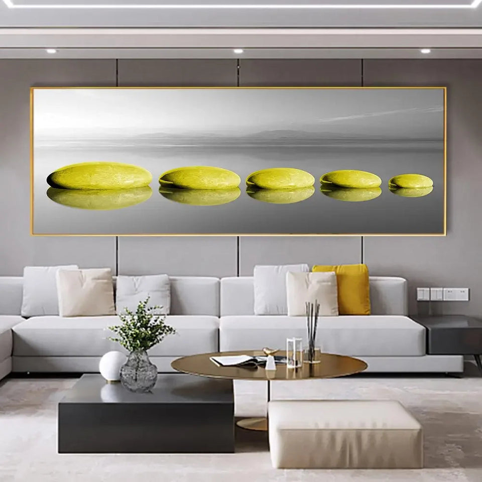 Modern, Minimalist, Wall Art, Landscape Seaside Goldenwood Bridge, Canvas Print Poster, Home Living Room Backdrop Decoration Aimak Store