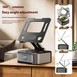 360° Rotation Foldable Desk Tablet Stand Holder Table Smartphone Mount with Wireless Bluetooth Speaker Stereo USB Sound Box Aimak Store
