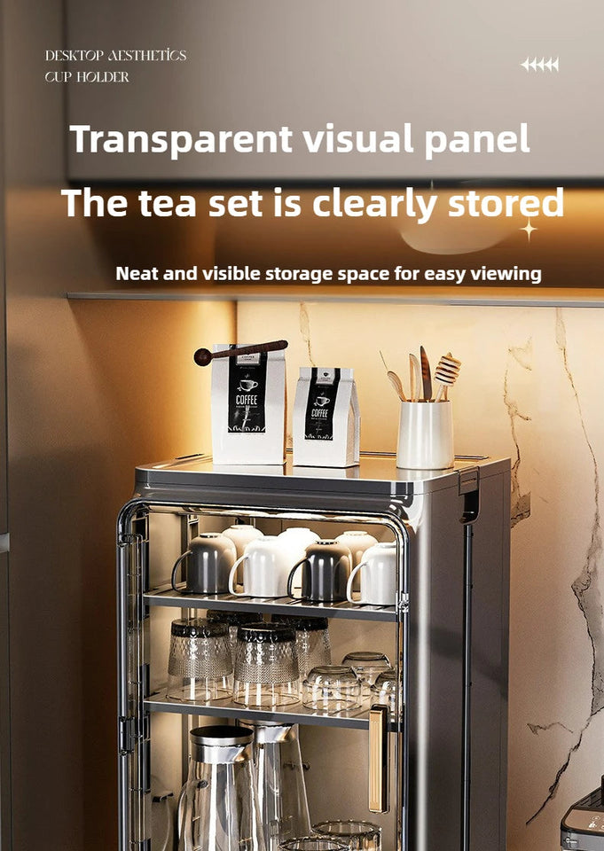 Dustproof Cup Storage Rack Desktop Tea Cup Holder Water Cups Holder Tea Set Storage Box Coffee Mug organizer Aimak Store