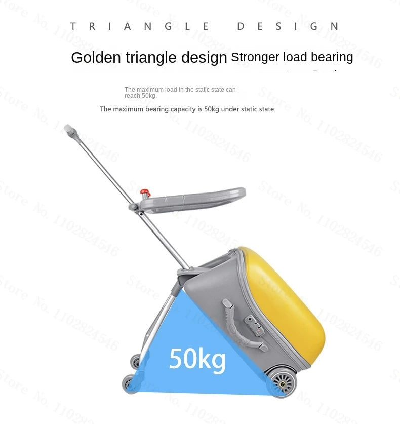 Fashion Cute Pony Cartoon Trolley Case Sit Travel bags for Children 24" Rolling Luggage Spinner Suitcase Wheels Yellow Duck 20" Aimak Store