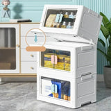 Foldable Storage Box Large Capacity Sundries PP Organizer Bedroom Transparent Stackable Toy Snacks Sorting Bin Closet Organizer Aimak Store