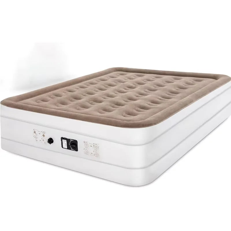 Portable PVC Flocking Air Mattress With Built-in Pump Detachable Battery for Camping - Lightweight Comfort Outdoor Travel Bed Aimak Store