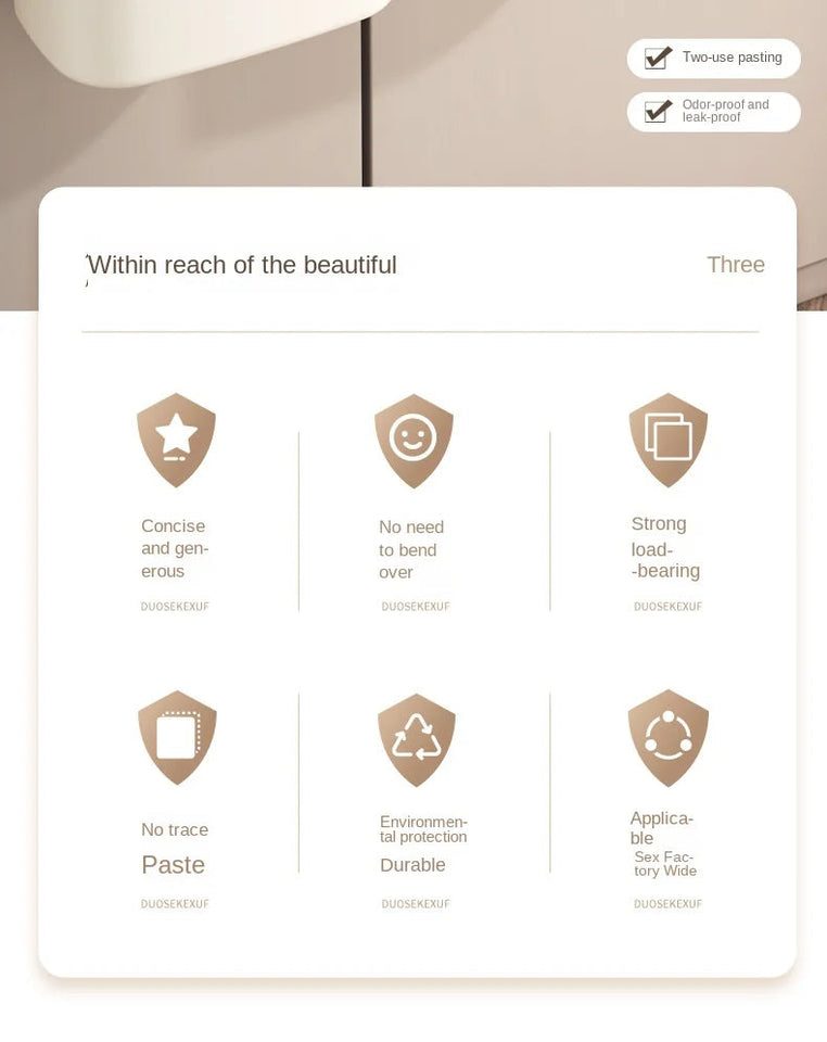 Household plastic flip-top wall-mounted trash can kitchen bathroom bathroom gap wall-mounted storage simple trash can Aimak Store