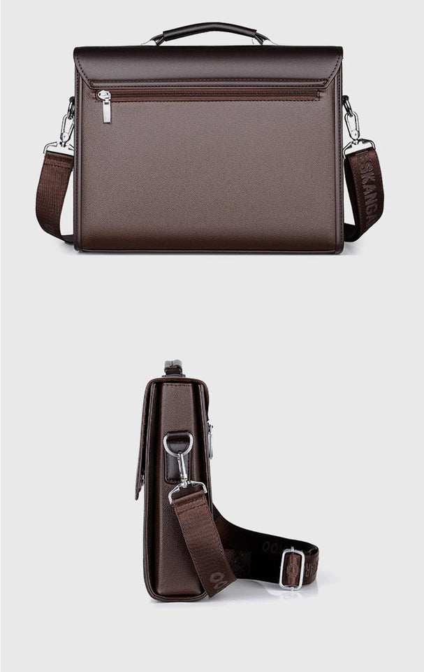 Leather Executives Briefcases For Men Designer Business Tote Bag Wallet Handbag Shoulder Ipad Square Side Crossbody Bag Document Aimak Store