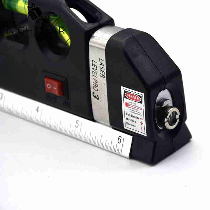 Laser Level Horizon Vertical Measure 8FT Aligner Standard and Metric Rulers Multipurpose Measure Level Laser Black Aimak Store