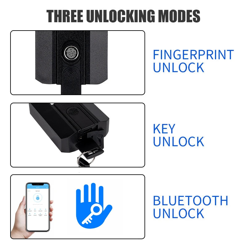 Smart Fingerprint Padlock Keyless Security Password Locker Anti-Theft TTLOCK/Tuya APP Controls Biometric Thumbprint Door Lock Aimak Store
