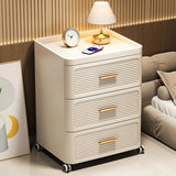 Modern Minimalist Nightstand with Drawers|Faux Wood Bedside Storage Cabinet Movable Bedroom Organizer Space-Saving HomeFurniture Aimak Store