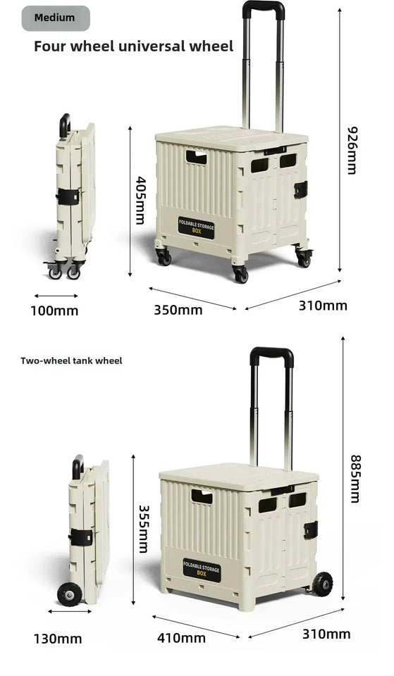 Portable and Foldable Shopping Cart,Home Multifunctional Grocery Cart, Outdoor Trolley Cart, Stall, Camping and Storage Box Aimak Store