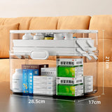 Household Medicine Box Large-capacity Medicine Multi-layer Sorting Storage Box Portable Storage Box for Groceries Aimak Store