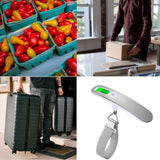 110lb/50kg Portable Electronic Hand Luggage Scale LCD Digital Display Balance Scale Suitcase Travel Weighs Baggage Weight Tool Aimak Store