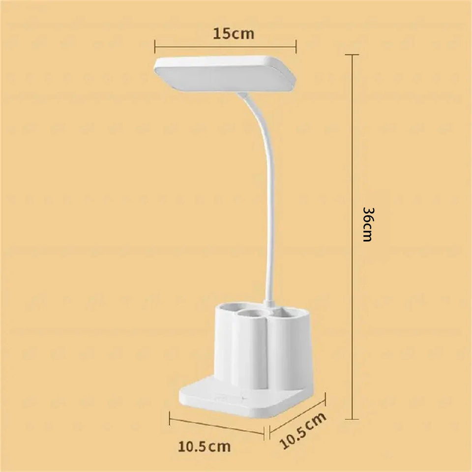 USB LED Table Lamp 3 Colors Eye Protection College Student Book Reading Lamp Night Light For Bedroom Bedside Learning Dormitory Aimak Store