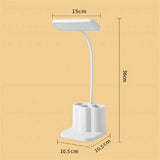 USB LED Table Lamp 3 Colors Eye Protection College Student Book Reading Lamp Night Light For Bedroom Bedside Learning Dormitory Aimak Store