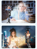 Q18 Desktop Following the shooting Mode Gimbal Stabilizer Selfie Stick Tripod with Fill Light for iPhone Cell Phone Smartphone Aimak Store