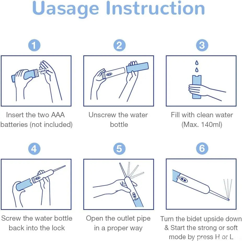 Portable Bidet Sprayer Travel Automatic Bidet Sprayer Shower Handheld Washing Pregnant Long Nozzle Accurate Large Capacity Aimak Store