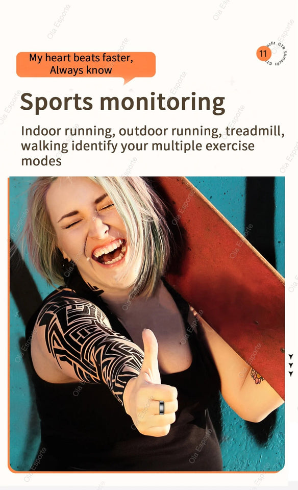 2025 New For Xiaomi Smart Ring Men Women, Heart Rate and Blood Oxygen Monitor Smartring IP68 & 5ATM Waterproof, Multi-sport Mode Aimak Store