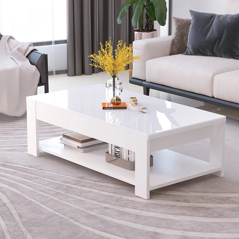 Nordic coffee table, simple modern tempered glass living room, easy to create office living room Aimak Store