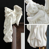 1-piece charming left angel door frame ornaments statue, exquisite resin sleeping angel sculpture Aimak Store