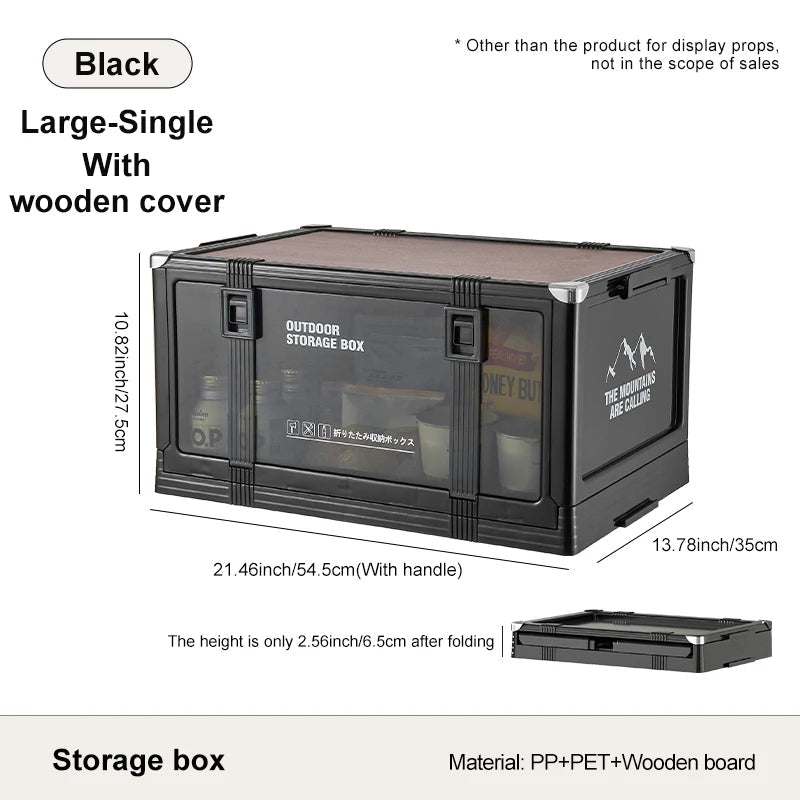 UFORU Outdoor camping storage box Car trunk organizer Car multilayer thickened with cover picnic storage folding box Aimak Store