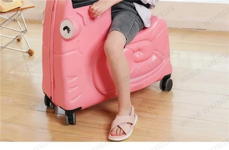 Cartoon children's trolley case Rideable Universal wheel children's travel password case Large capacity children's luggage Aimak Store