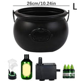 Party Horror Props Witch's Cauldron With Magical Bottles & Fog Maker, Floating Potion DIY, Halloween Decorations Indoor Aimak Store