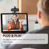 FIFINE 1440p Full HD PC Webcam with Microphone, tripod, for USB Desktop & Laptop,Live Streaming Webcam for Video Calling-K420 Aimak Store