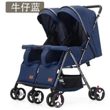 Twin Baby Stroller Can Sit and Lie Down Lightweight Stroller Two Children Outdoor Skate Baby Gods Double Seat Folding Stroller Aimak Store