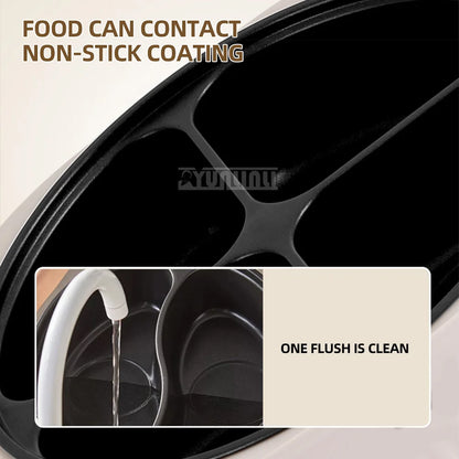 Four-Grid Multifunctional Integrated Hot Pot Electric Caldron Household Large Capacity Electric Chafing Dish