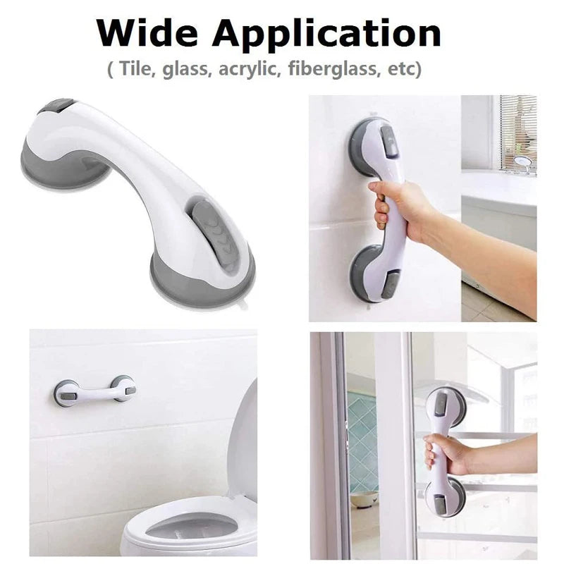 New Shower Handle Grab Bars Ultra Grip Dual Locking Safety Suction Cups Helping Handle Anti Slip Support for Toilet Bathroom Aimak Store