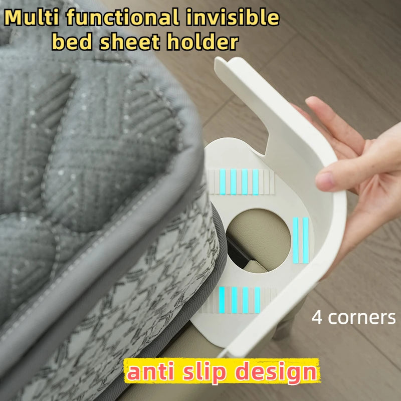 4pcs/set Bed Sheet Fasteners Sheet Ties Multifunctional Use Heavy Duty Bedsheet Corner Tightener Clips Home Supplies Fixator Aimak Store