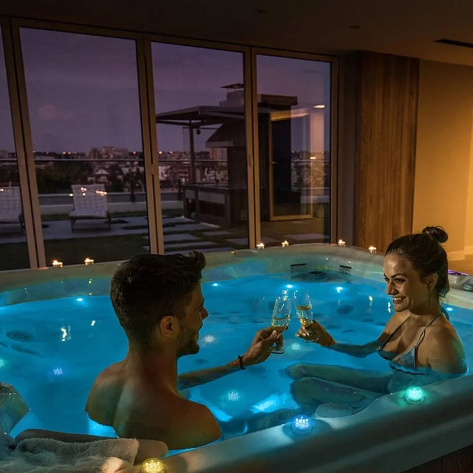 10 LEDs Submersible Light with Remote Control Underwater Night Lamp for Pool Vase Bowl Wedding Party Decoration Underwater Light Aimak Store